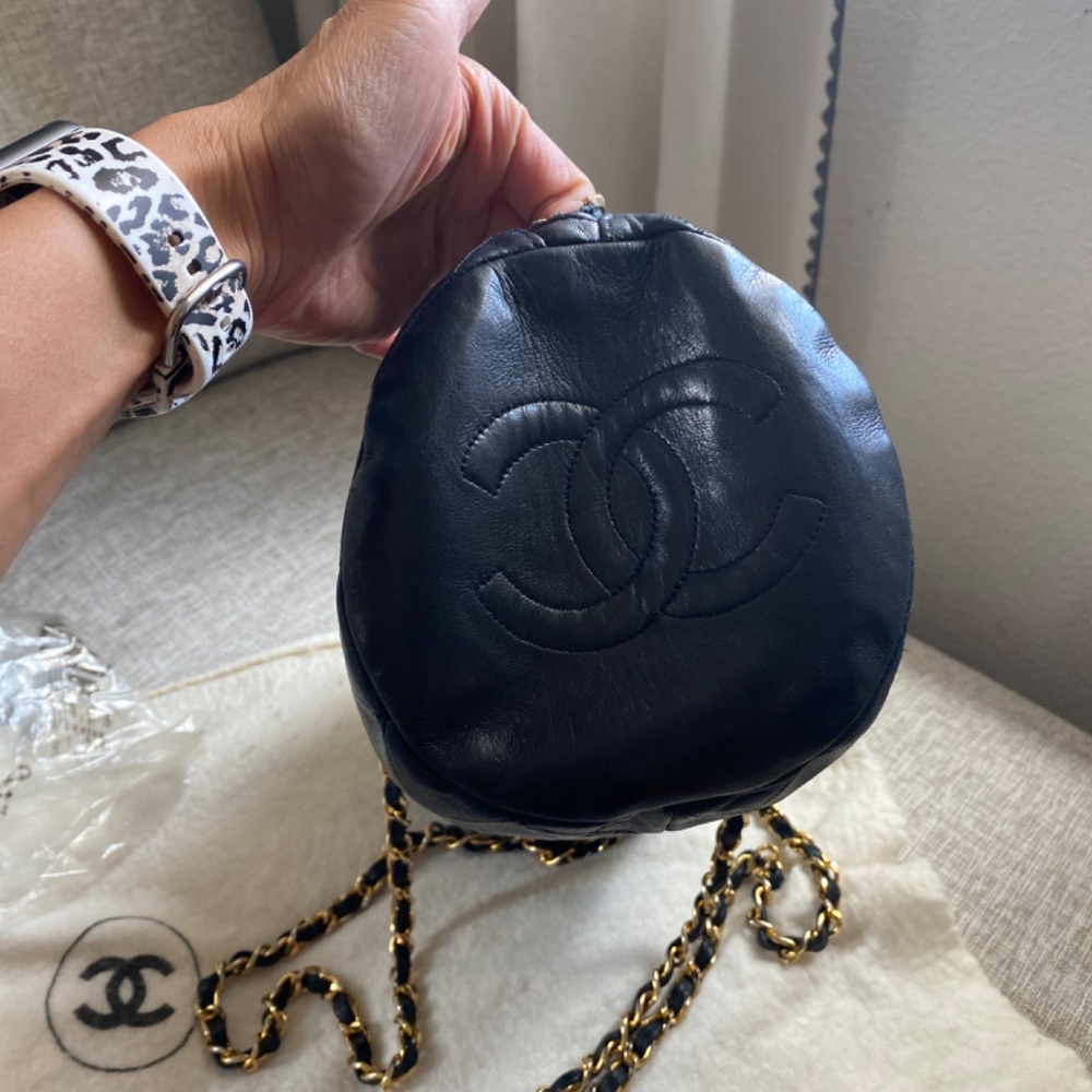 Chanel Tootsie Roll Barrel Shaped Coco CC Shoulder Barrel Bag - Picture 3 of 4